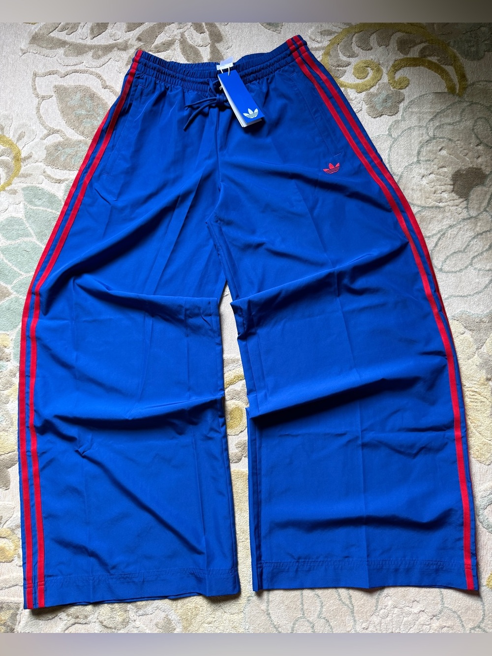 Adidas [S-M] Firebird Adilenium Wide Leg Track Pants Royal Blue/Red KD6301 - Picture 3 of 6